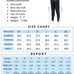 THE GYM PEOPLE Womens Joggers Pants with Pockets Athletic Leggings Tapered Lounge Pants for Workout, Yoga, Running, Training (Large, Black)