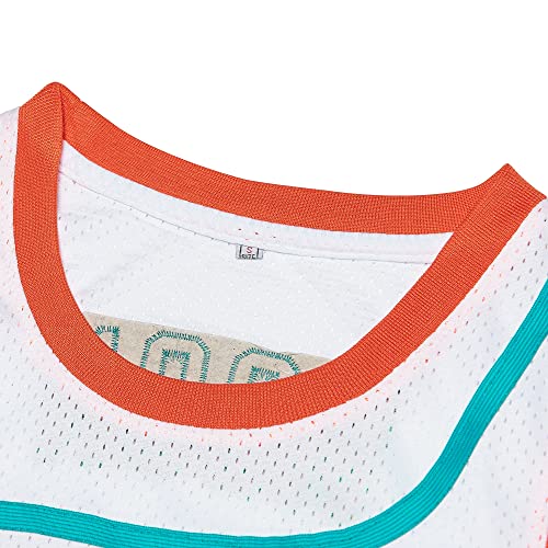 TUEIKGU #33 Jackie Moon Flint Tropics Basketball Jersey for Men 90S Hip Hop Clothing for Party (White33, Medium)