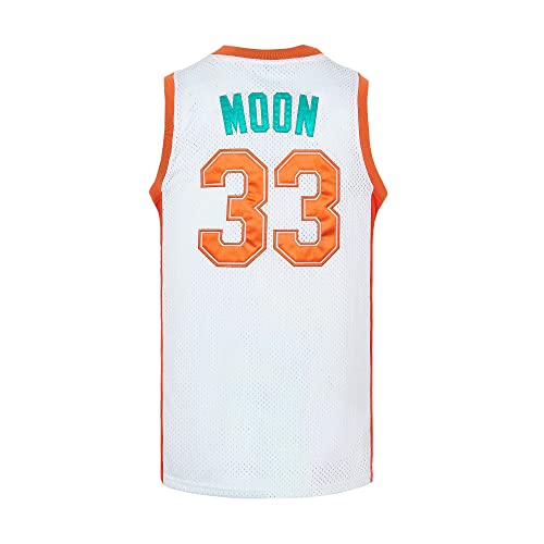 TUEIKGU #33 Jackie Moon Flint Tropics Basketball Jersey for Men 90S Hip Hop Clothing for Party (White33, Medium)