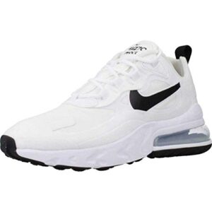 nike women's w air max 270 react running shoe, white black, 8 uk