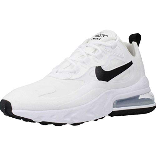 Nike Women's W AIR MAX 270 React Running Shoe, White Black, 8 UK