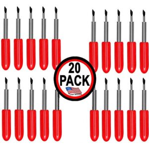 20 pack - made in usa - explore replacement blades compatible cricut imagine explore air 2 create maker 3 expression 45° standard vinyl fabric scrapbook cutting blades replacements