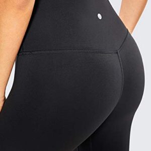 CRZ YOGA Women's Naked Feeling Yoga Pants 25 Inches - 7/8 High Waisted Workout Leggings Black Large