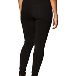 Jockey Womens Cotton Stretch Basic Ankle Leggings, Deep Black, Medium US