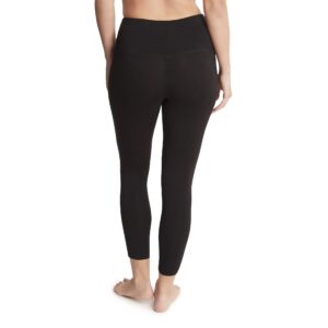 Jockey Womens Cotton Stretch Basic 7/8 Leggings, Deep Black, X-Large US