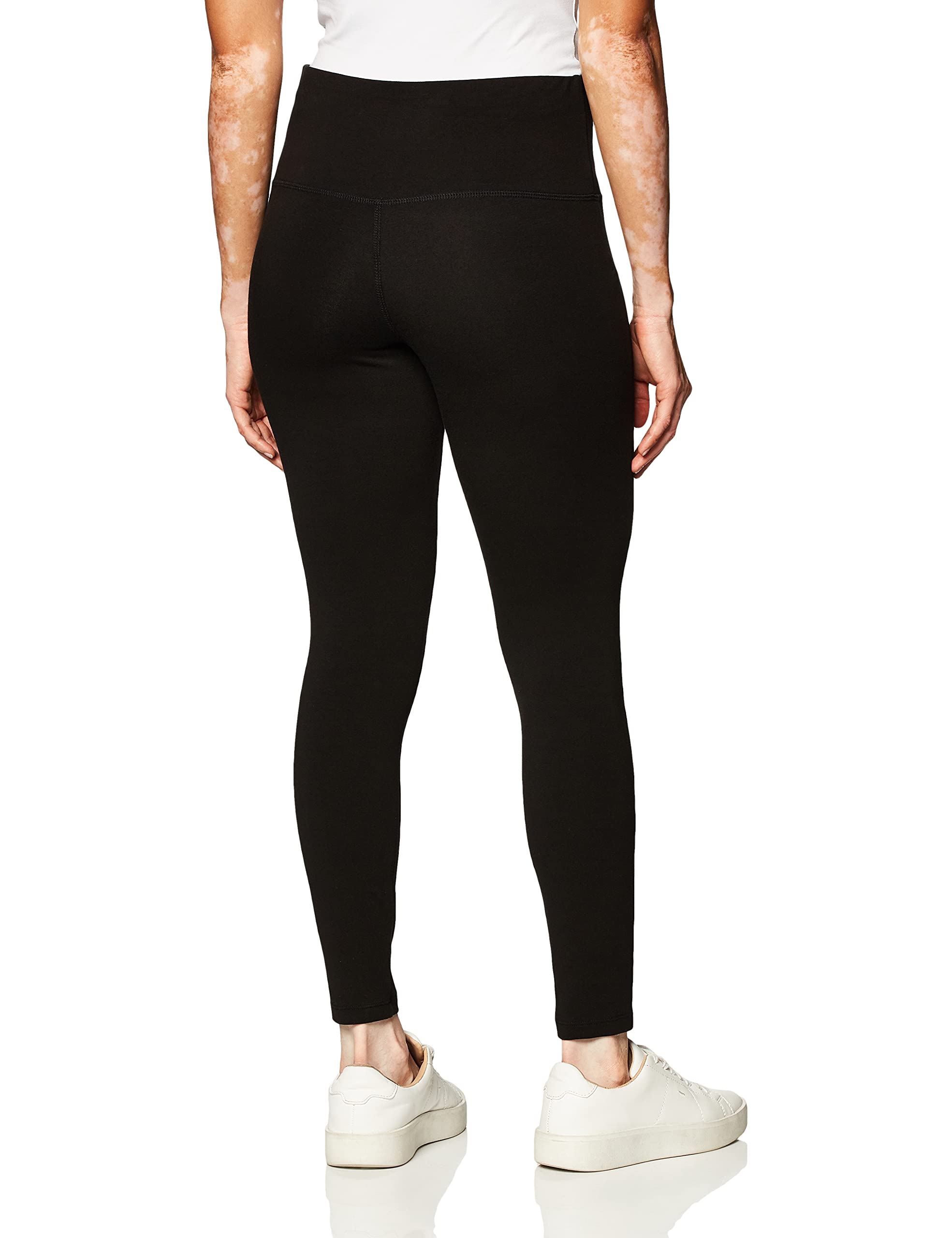 Jockey Womens Cotton Stretch Basic 7/8 Leggings, Deep Black, X-Large US