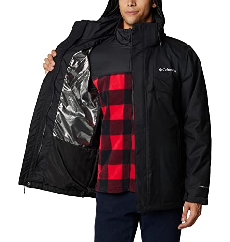 Columbia Men's Bugaboo II Fleece Interchange Jacket, Black/Red, Medium