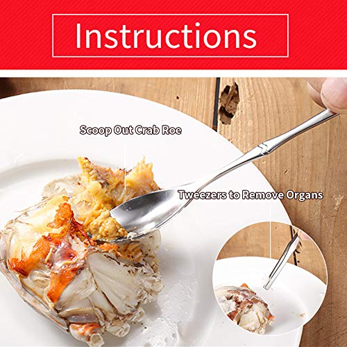 8Pcs Seafood Tool Set, Lobster Crab Nut Cracker Opener Tool Set Stainless Steel Seafood Claw Forks Picks Set Gift with Package Box