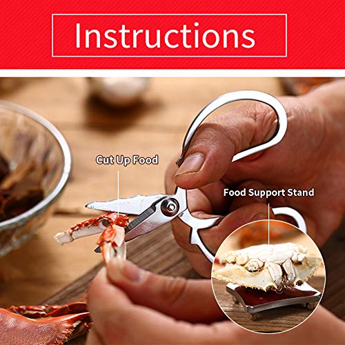 8Pcs Seafood Tool Set, Lobster Crab Nut Cracker Opener Tool Set Stainless Steel Seafood Claw Forks Picks Set Gift with Package Box