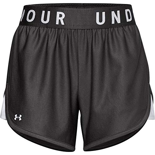 Under Armour Women's Play Up 5-Inch Shorts, Jet Gray/Halo Gray, MD (US 8-10) 5