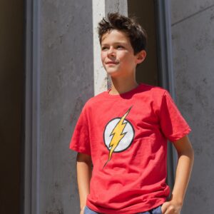 DC Comics Justice League The Flash Superman Batman Little Boys 3 Pack T-Shirts Red/Gray/Blue 7-8