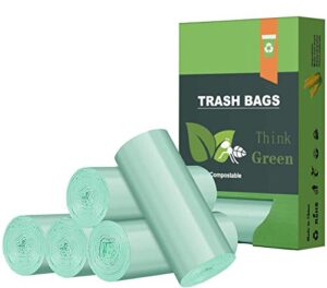 8 gallon biodegradable trash bags, ayotee garbage bags 8 gallon, compostable medium trash bags, unscented leak proof bags for office, home, bathroom, car, kitchen(green)