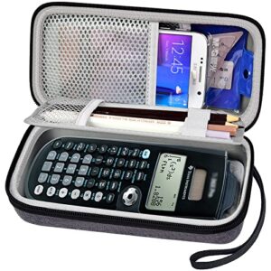 case compatible with texas instruments ti-84 plus ce/ti-84 plus/ti-83 plus/ti-30xs / ti-36pro graphing calculator, scientific calculators box for ruler, rubber, pencil and other- light grey