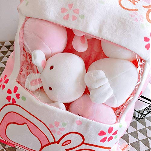 REFAHB Cute Plush Pillow Throw Pillow Removable Stuffed Animal Toys Creative Gifts for Girls (Bunny)