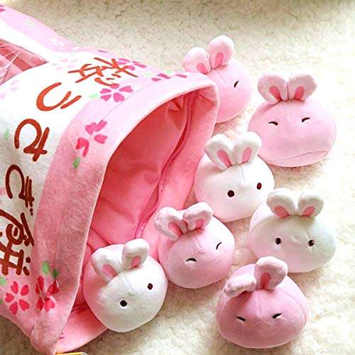 REFAHB Cute Plush Pillow Throw Pillow Removable Stuffed Animal Toys Creative Gifts for Girls (Bunny)