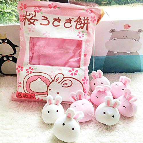 REFAHB Cute Plush Pillow Throw Pillow Removable Stuffed Animal Toys Creative Gifts for Girls (Bunny)