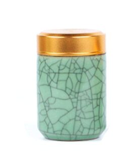 woiwo 1 pcs the new mini celadon tea can has multi-function ceramic seal tea canister