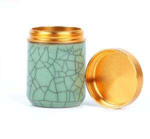 WOIWO 1 PCS The New Mini Celadon Tea Can Has Multi-Function Ceramic Seal Tea Canister