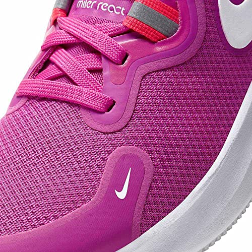 Nike Women's React Miler Running Shoe, Fire Pink/White-team Orange-vast Grey, 7.5