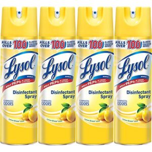 lysol disinfectant spray, lemon breeze, 76oz (4x19oz)