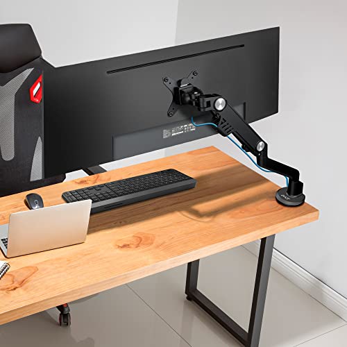 AVLT Single 13"-38" Monitor Arm Desk Mount fits One Flat/Curved/Ultrawide Monitor Full Motion Height Swivel Tilt Rotation Adjustable Monitor Arm - VESA/C-Clamp/Cable Management