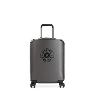 kipling curiosity small 4 wheeled rolling luggage raw black