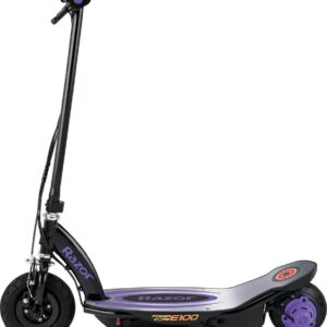 Razor Power Core E100 Electric Scooter for Kids Ages 8+ - 100w Hub Motor, 8" Pneumatic Tire, Up to 11 mph and 60 min Ride Time, For Riders up to 120 lbs