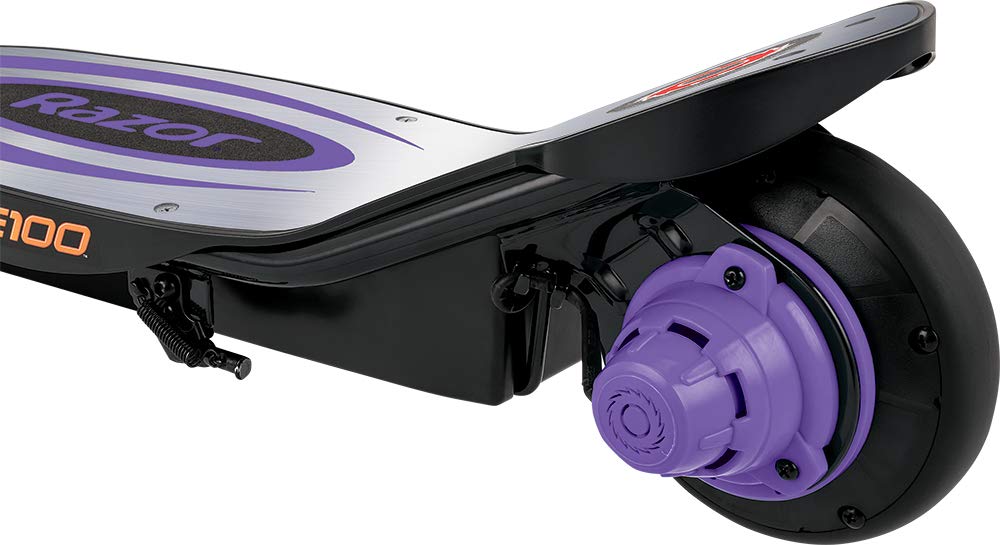 Razor Power Core E100 Electric Scooter for Kids Ages 8+ - 100w Hub Motor, 8" Pneumatic Tire, Up to 11 mph and 60 min Ride Time, For Riders up to 120 lbs