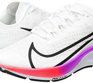 NIKE Women's Race Running Shoe, White Flash Crimson Hyper Violet Spruce Aura Vapor Green Black, 8.5