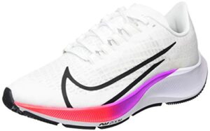 nike women's race running shoe, white flash crimson hyper violet spruce aura vapor green black, 8.5