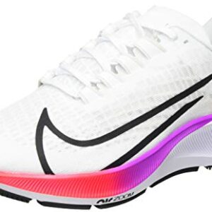 NIKE Women's Race Running Shoe, White Flash Crimson Hyper Violet Spruce Aura Vapor Green Black, 8.5