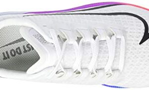 NIKE Women's Race Running Shoe, White Flash Crimson Hyper Violet Spruce Aura Vapor Green Black, 8.5