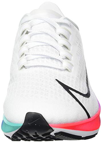 NIKE Women's Race Running Shoe, White Flash Crimson Hyper Violet Spruce Aura Vapor Green Black, 8.5