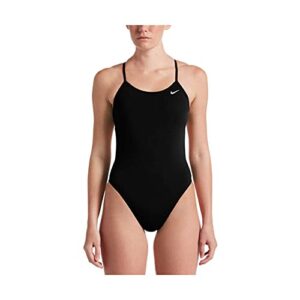 nike women's hydrastrong cut-out one piece,black (001),30