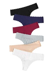 floerns women's invisible thong pack comfy seamless bikini panties underwear multi-1 m