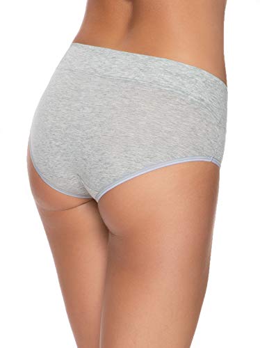 Felina Women's Pima Cotton Hipster Panties - Comfortable Seamless Underwear for Women, 5-Pack…