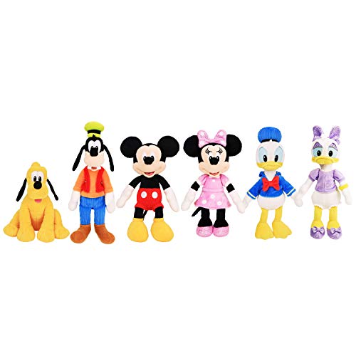Disney Junior Mickey Mouse Small Plushie Goofy Stuffed Animal, Officially Licensed Kids Toys for Ages 2 Up, Basket Stuffers and Small Gifts by Just Play