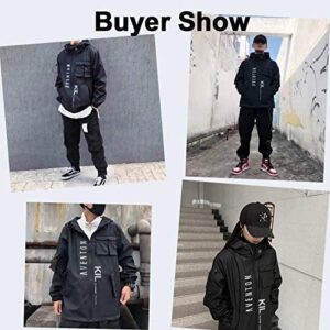 Aelfric Eden Streetwear Windbreaker Jackets Streetwear Multi Pockets Patchwork Hip Hop Cyberpunk Techwear Harajuku Coat