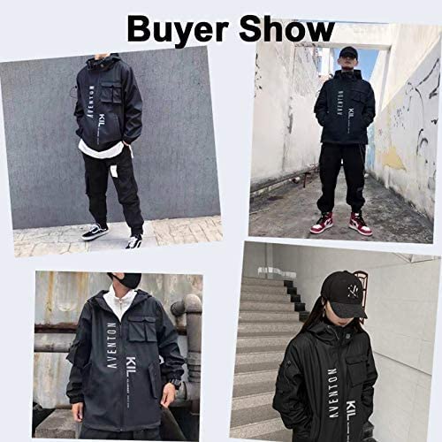 Aelfric Eden Streetwear Windbreaker Jackets Streetwear Multi Pockets Patchwork Hip Hop Cyberpunk Techwear Harajuku Coat