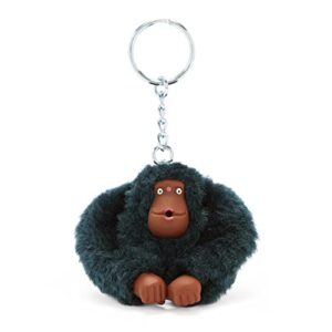 kipling womens monkeyclip monkey keychain, true blue tonal, 1.75 l x 2 h 1.5 d us