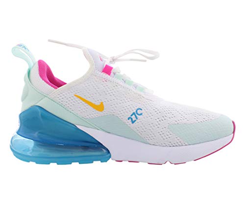 Nike AIR MAX 270 White/Pink/Blue CJ0568 100 Women's Size 6.5 KC