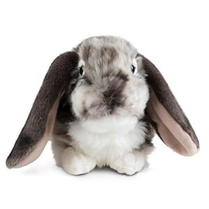 living nature grey dutch lop eared rabbit, realistic soft cuddly bunny toy, naturli eco-friendly plush, 10 inches