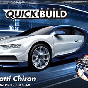 Airfix Quickbuild Bugatti Chiron Brick Building Plastic Model Kit Car J6044,Blue