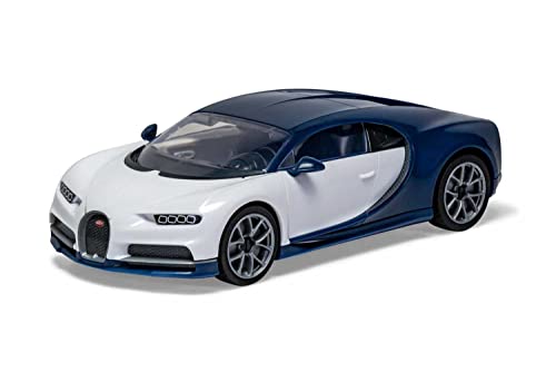 Airfix Quickbuild Bugatti Chiron Brick Building Plastic Model Kit Car J6044,Blue