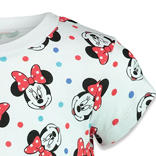 Disney Mickey Mouse Minnie Mouse Little Girls 4 Pack Graphic T-Shirts 7-8