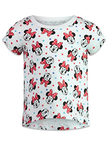 Disney Mickey Mouse Minnie Mouse Little Girls 4 Pack Graphic T-Shirts 7-8