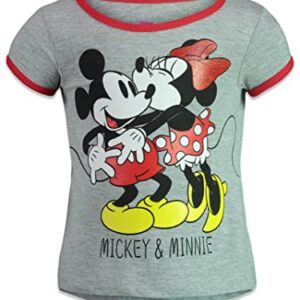 Disney Mickey Mouse Minnie Mouse Little Girls 4 Pack Graphic T-Shirts 7-8