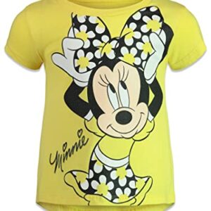 Disney Mickey Mouse Minnie Mouse Little Girls 4 Pack Graphic T-Shirts 7-8