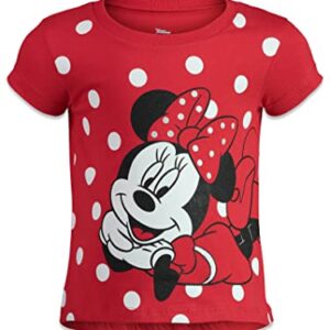 Disney Mickey Mouse Minnie Mouse Little Girls 4 Pack Graphic T-Shirts 7-8