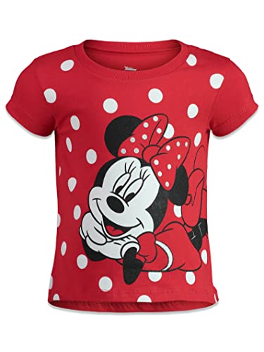 Disney Mickey Mouse Minnie Mouse Little Girls 4 Pack Graphic T-Shirts 7-8